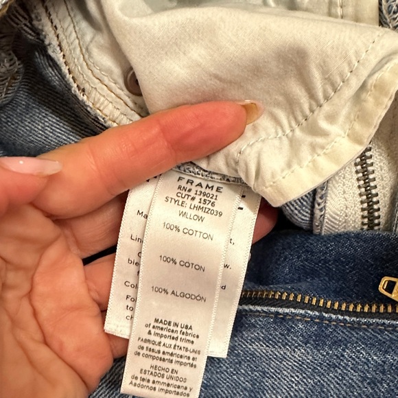 NWOT Frame Denim Zip-Accent Mini Skirt in Light Blue - size 24 - Picture 4 of 4